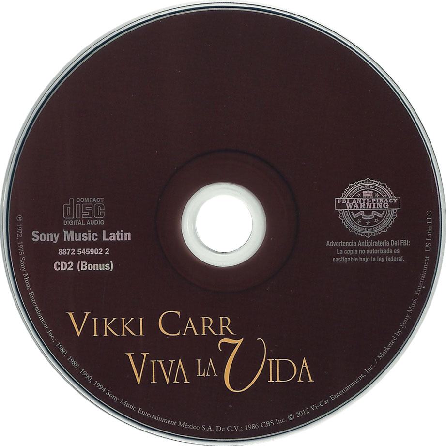 Cartula Cd2 de Vikki Carr - Viva La Vida (Edicion Deluxe)