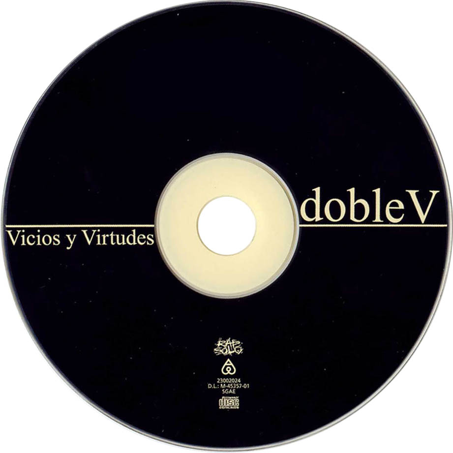 Cartula Cd de Violadores Del Verso (Doble V) - Vicios Y Virtudes