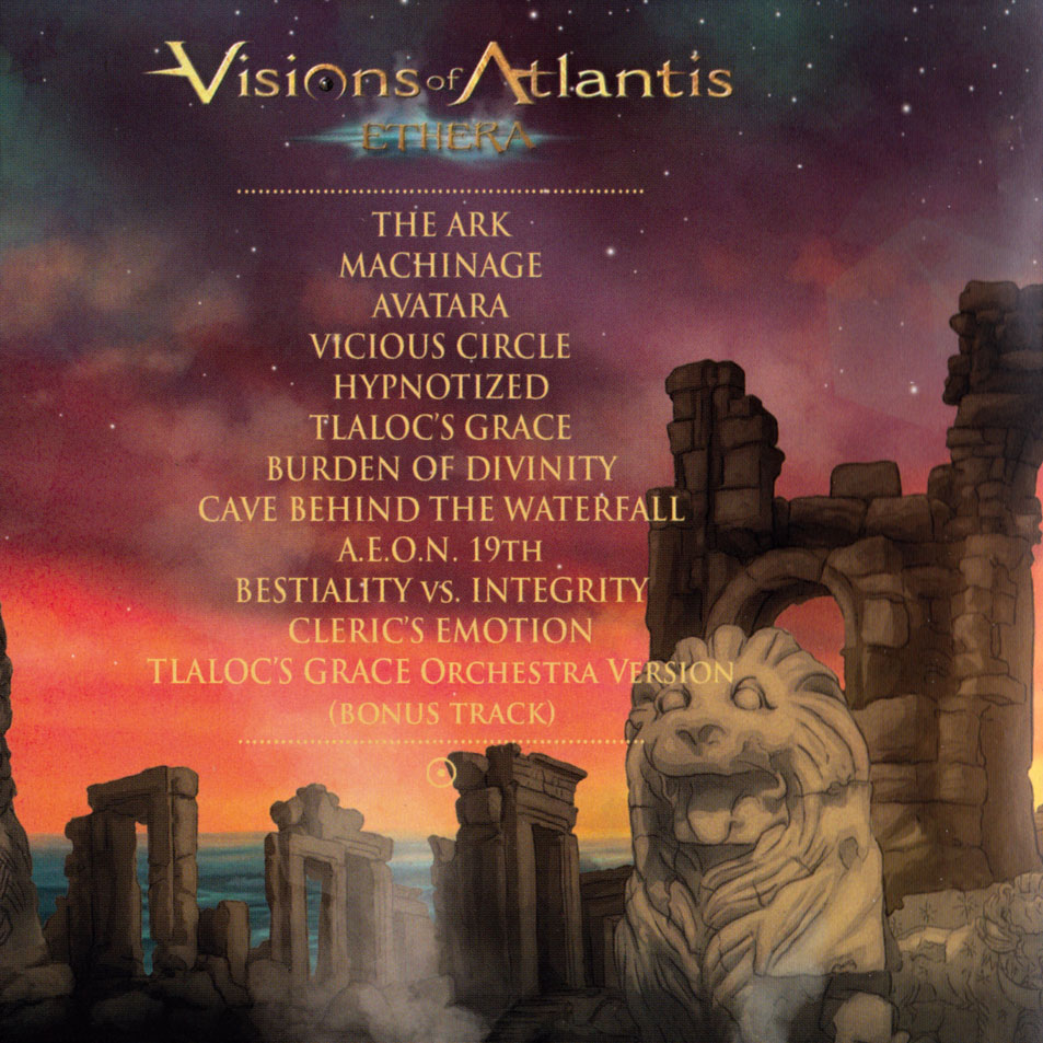 Cartula Interior Frontal de Visions Of Atlantis - Ethera (Limited Edition)