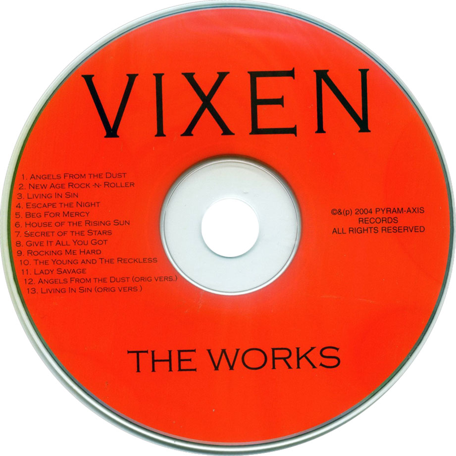 Cartula Cd de Vixen - The Works