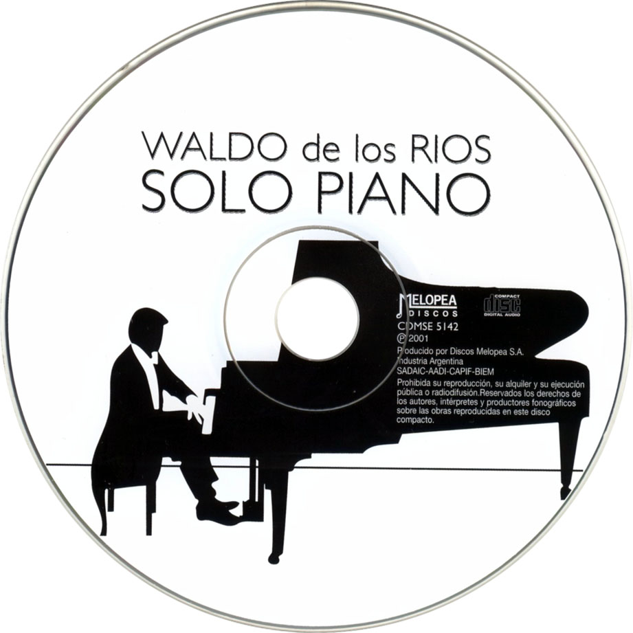 Cartula Cd de Waldo De Los Rios - Solo Piano