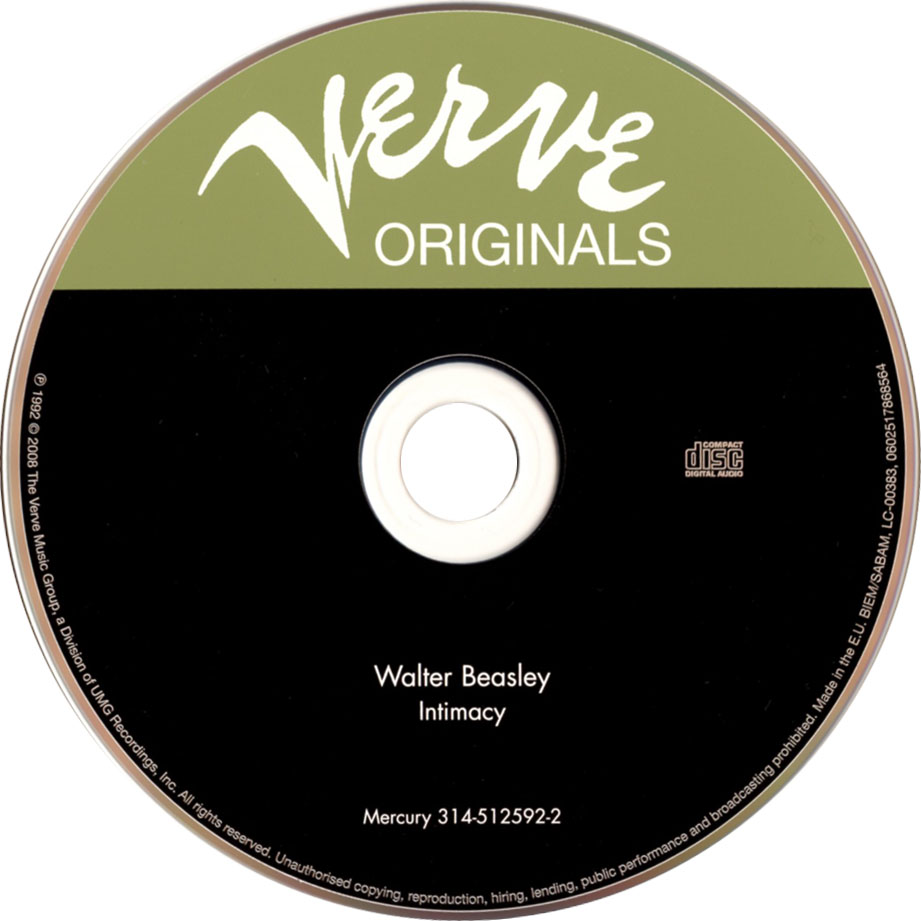 Cartula Cd de Walter Beasley - Intimacy