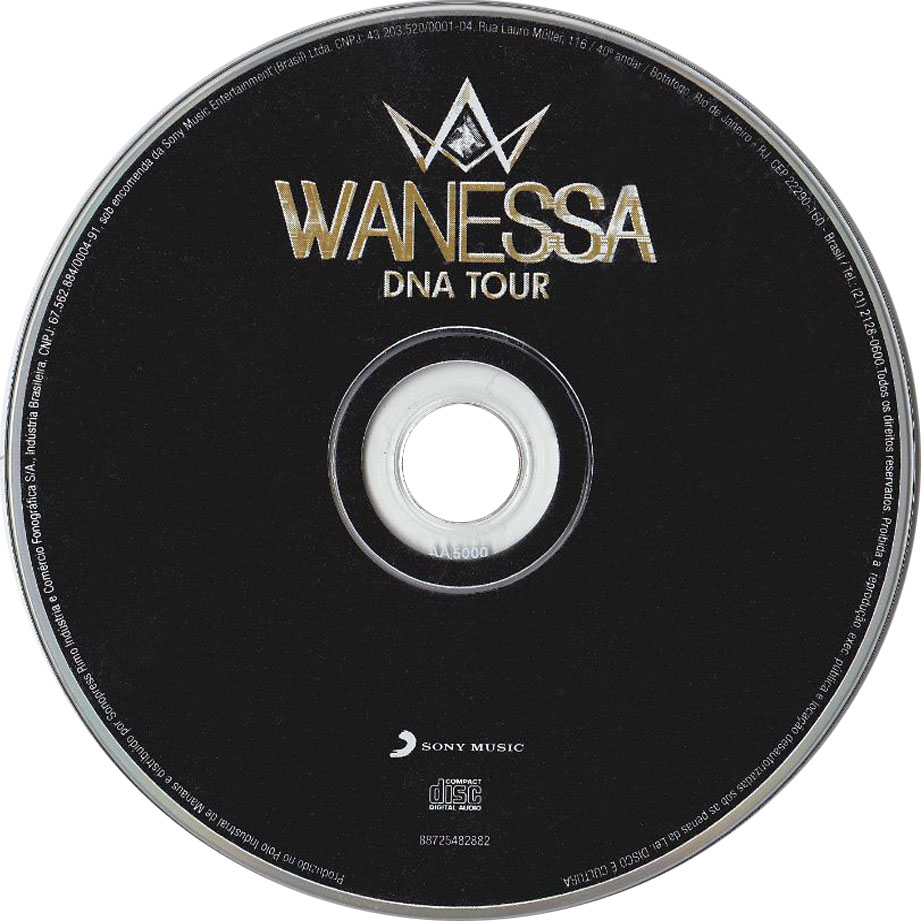 Cartula Cd de Wanessa Camargo - Dna