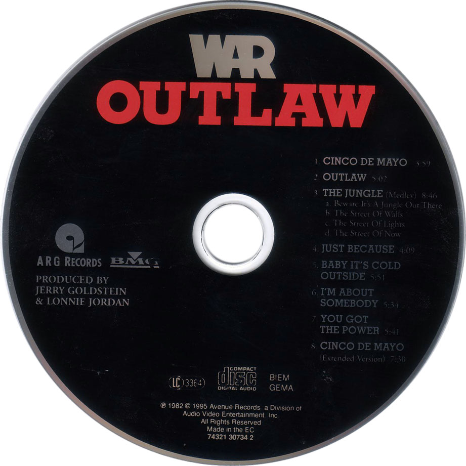 Cartula Cd de War - Outlaw