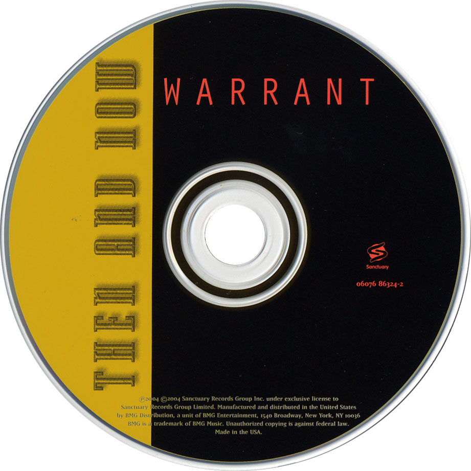 Cartula Cd de Warrant - Then And Now