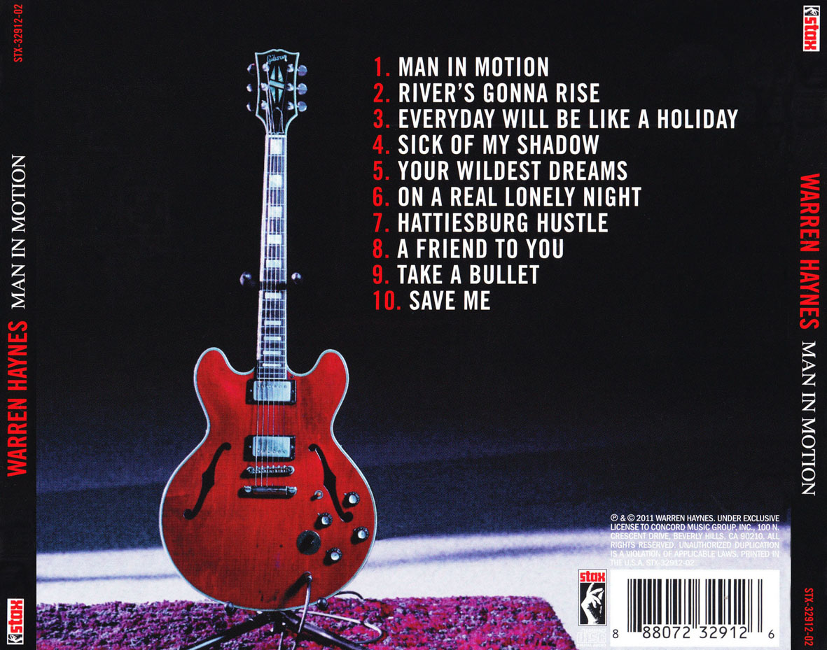 Cartula Trasera de Warren Haynes - Man In Motion
