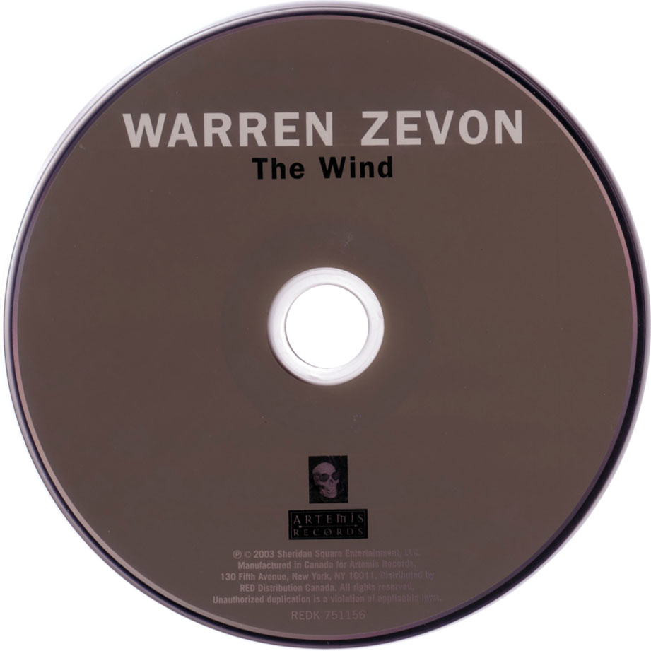 Cartula Cd de Warren Zevon - The Wind