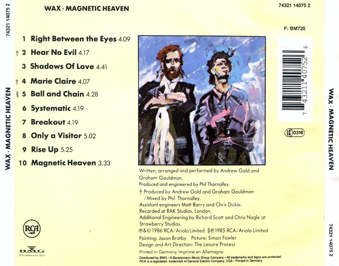 Cartula Trasera de Wax - Magnetic Heaven