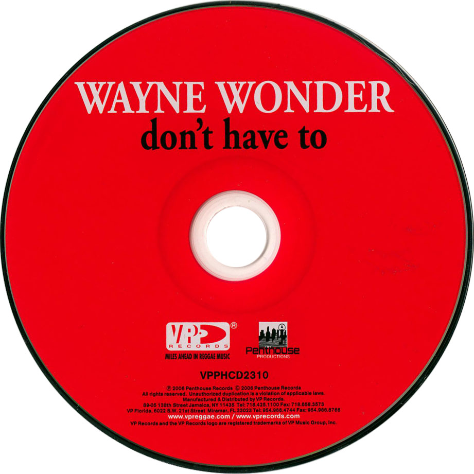 Cartula Cd de Wayne Wonder - Don't Have To...