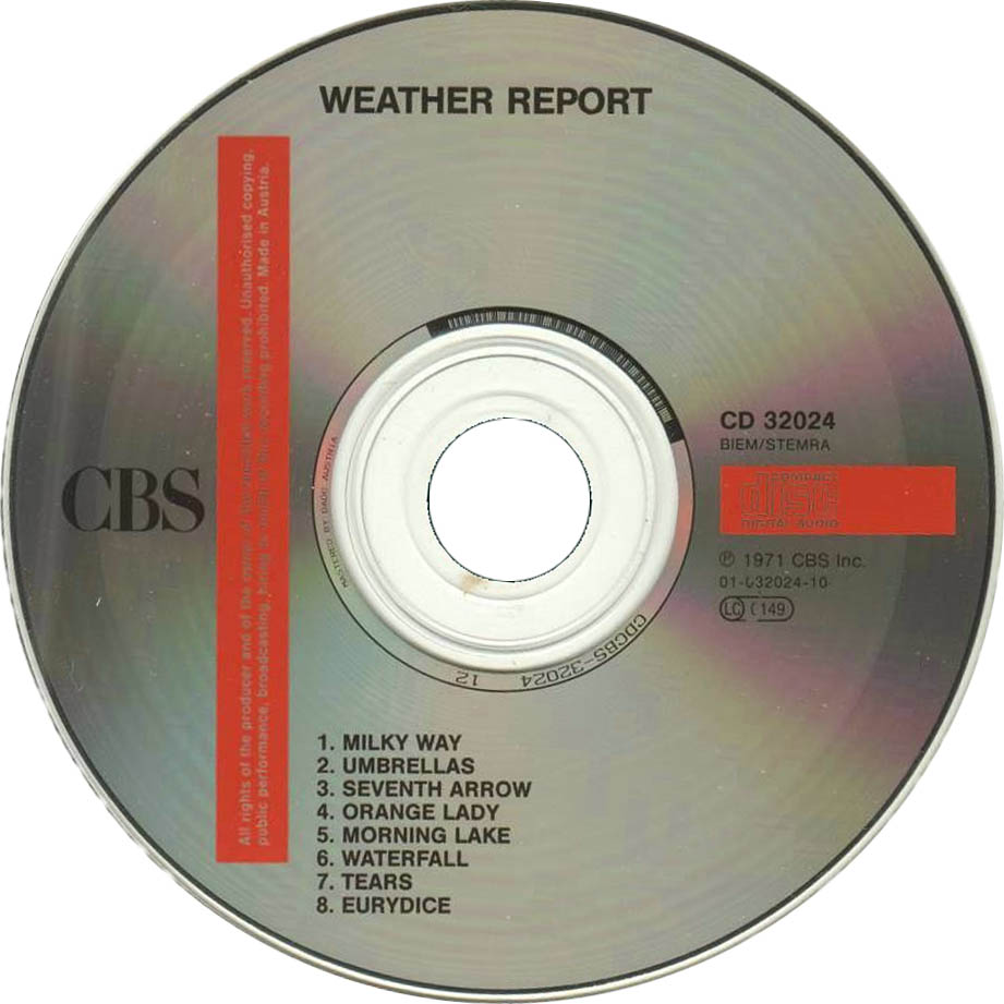 Cartula Cd de Weather Report - Weather Report