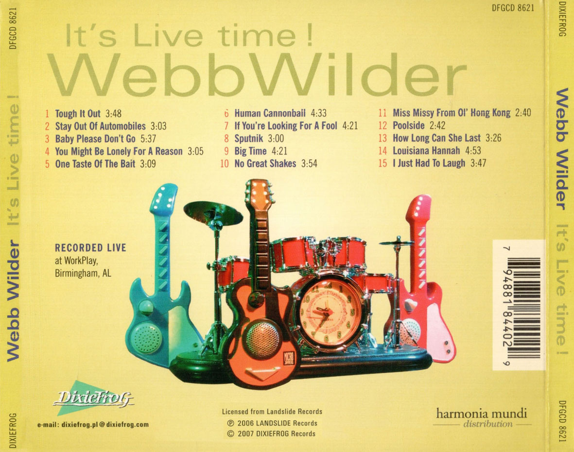 Cartula Trasera de Webb Wilder - It's Live Time