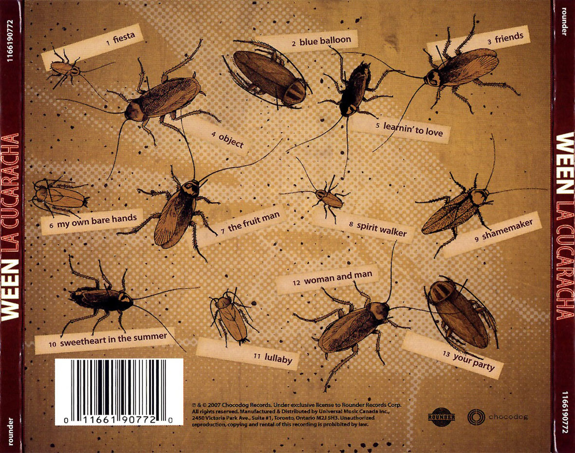 Cartula Trasera de Ween - La Cucaracha