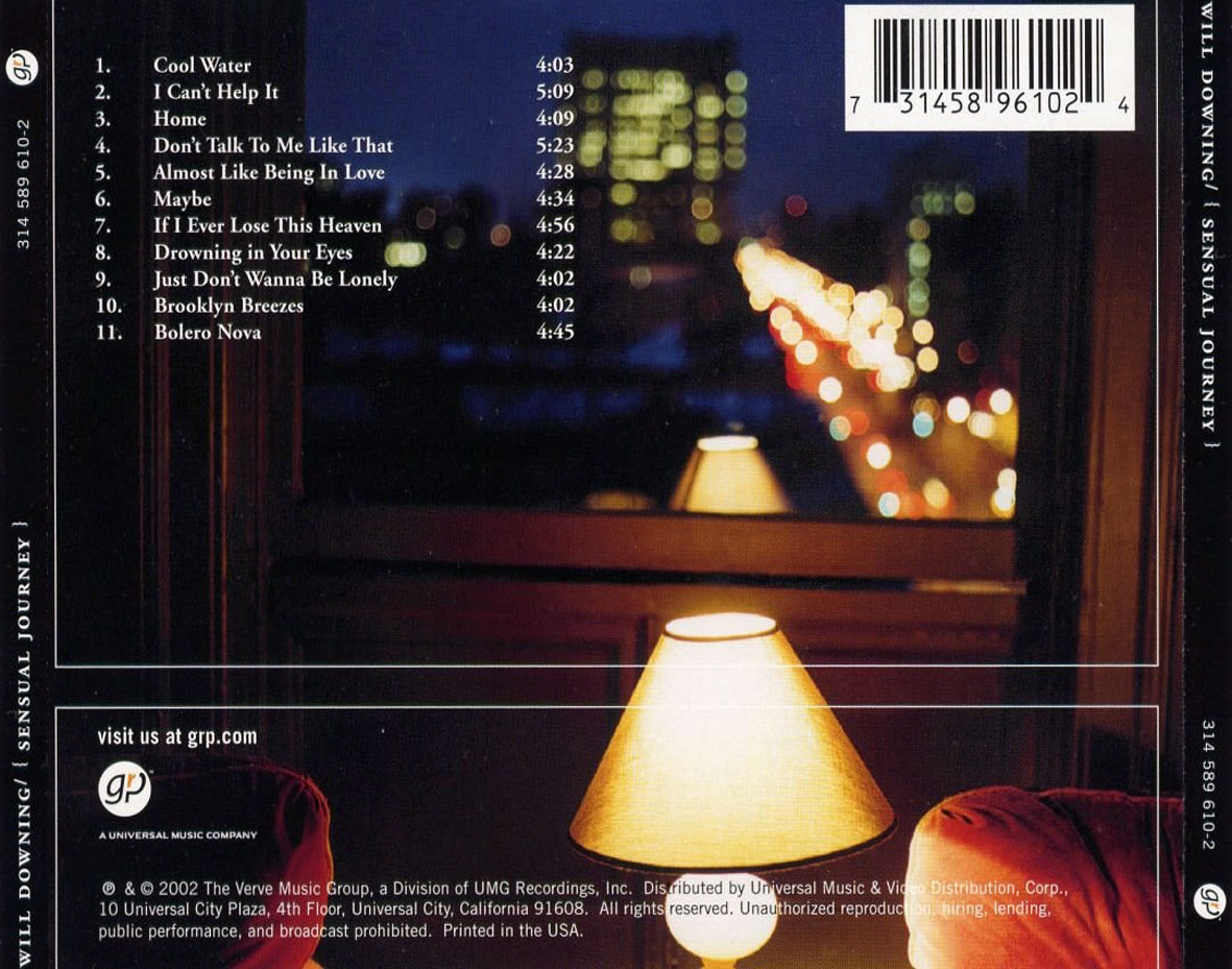 Cartula Trasera de Will Downing - Sensual Journey