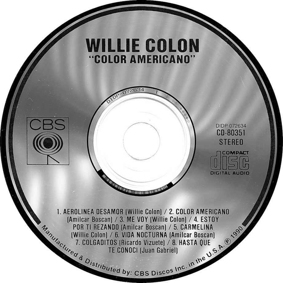 Cartula Cd de Willie Colon - Color Americano