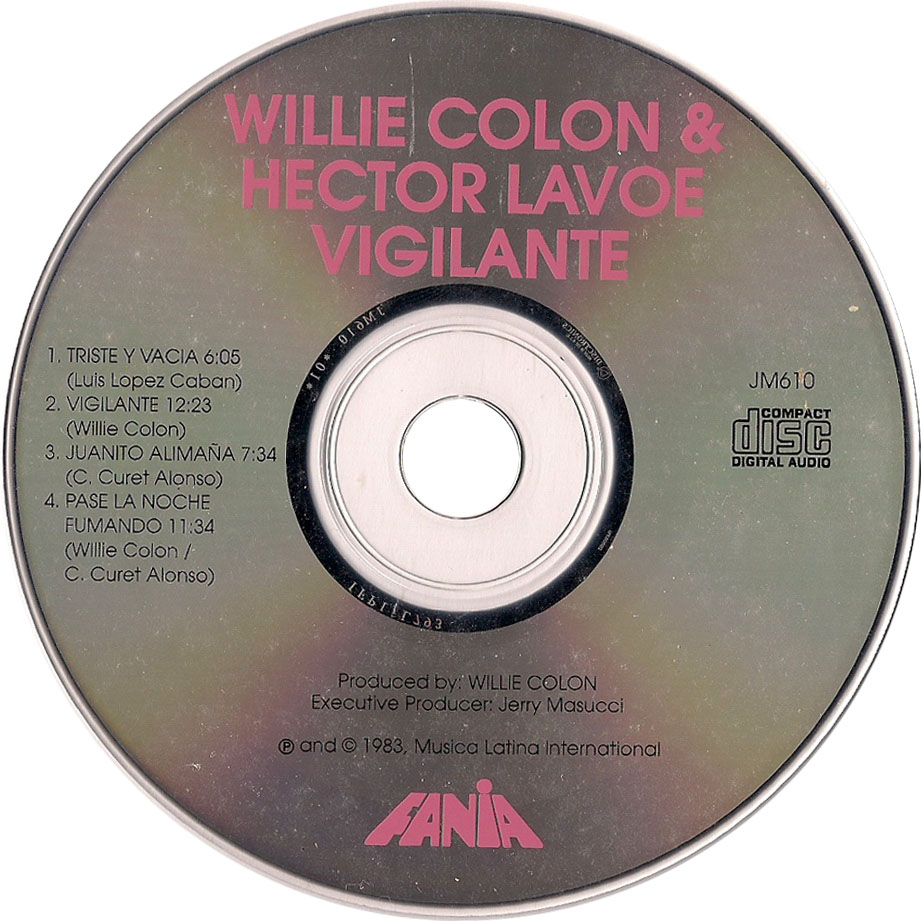 Cartula Cd de Willie Colon & Hector Lavoe - Vigilante