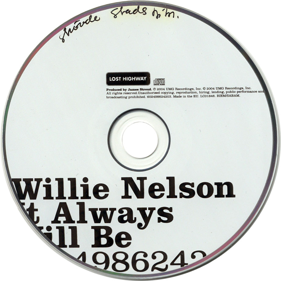 Cartula Cd de Willie Nelson - It Always Will Be