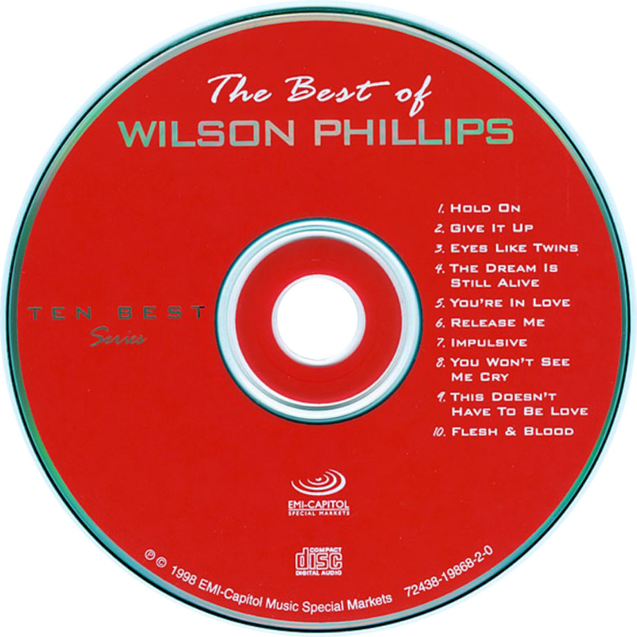 Cartula Cd de Wilson Phillips - The Best Of Wilson Phillips