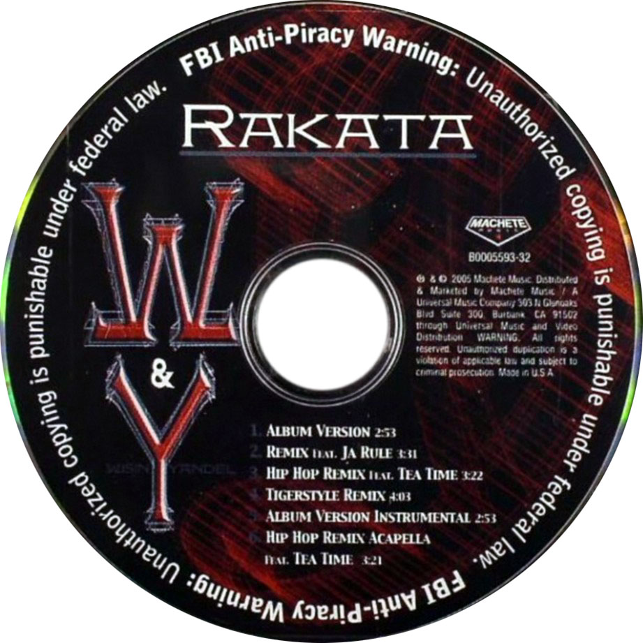 Cartula Cd de Wisin & Yandel - Rakata (Cd Single)