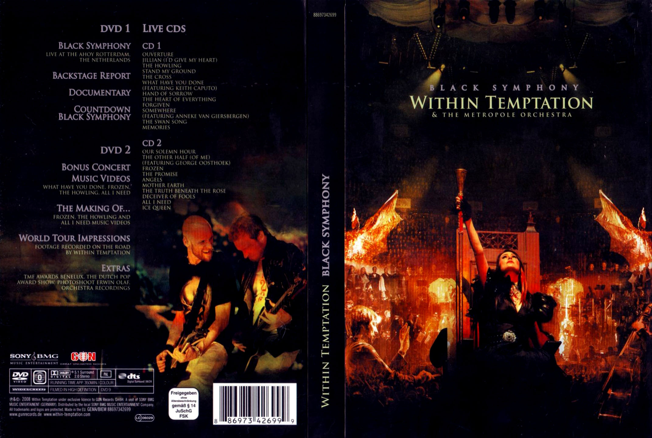 Cartula Caratula de Within Temptation - Black Symphony (Dvd)
