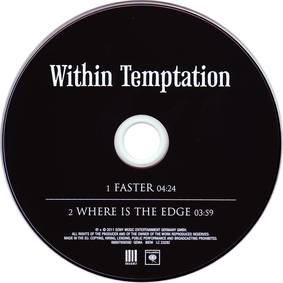 Cartula Cd de Within Temptation - Faster (Cd Single)