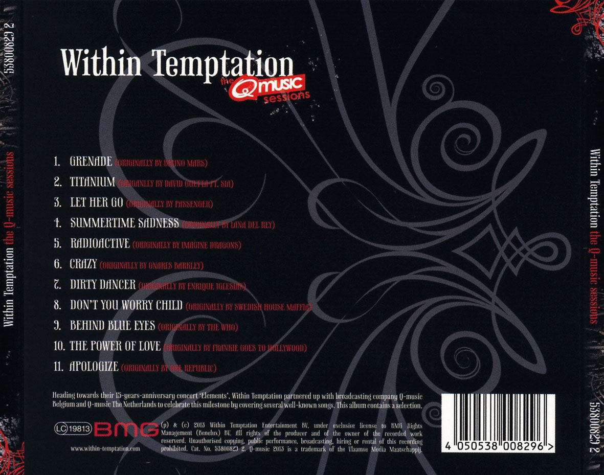 Cartula Trasera de Within Temptation - The Q-Music Sessions