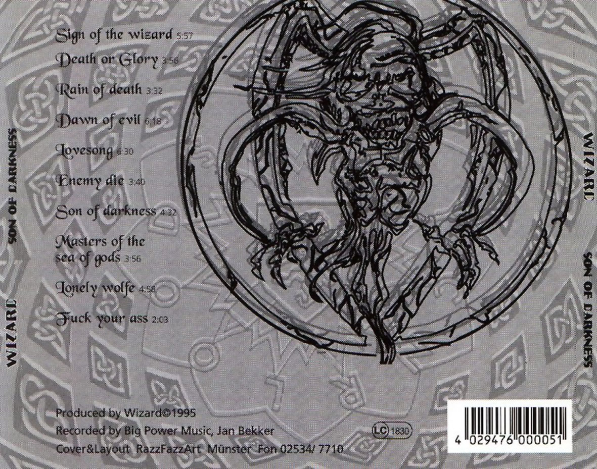 Cartula Trasera de Wizard - Son Of Darkness