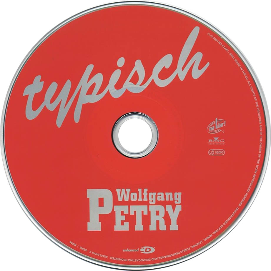 Cartula Cd de Wolfgang Petry - Typisch