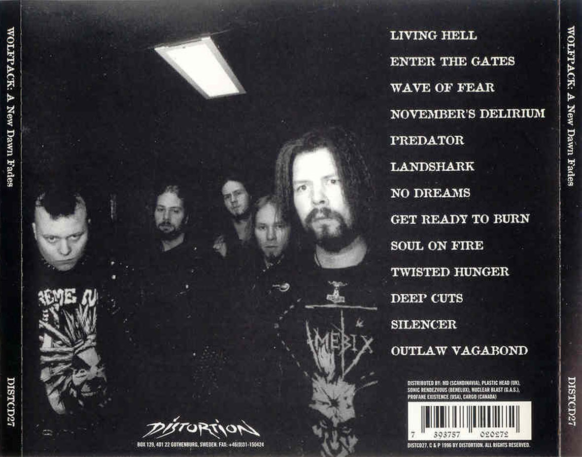 Cartula Trasera de Wolfpack - A New Dawn Fades