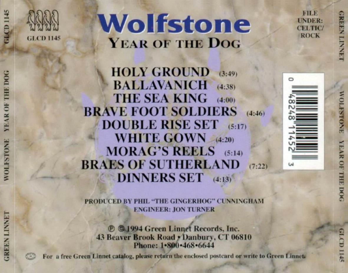 Cartula Trasera de Wolfstone - The Year Of The Dog