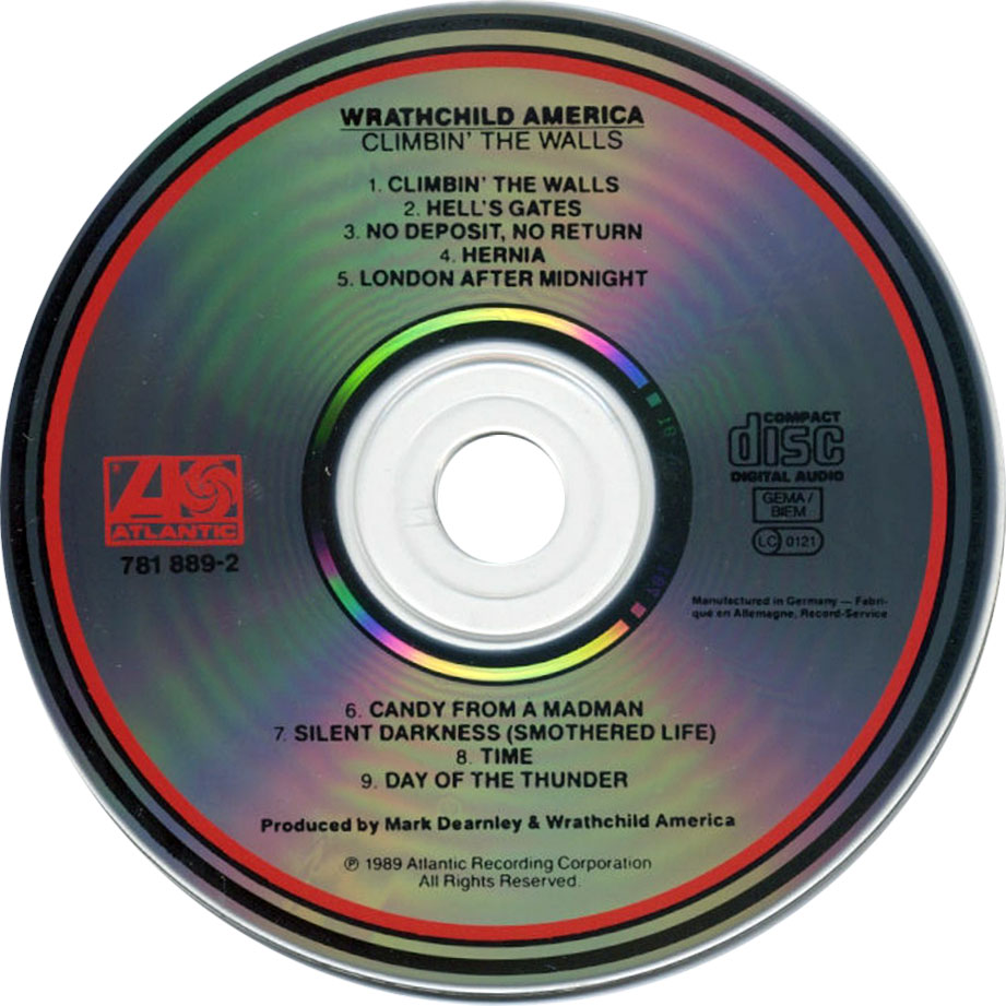 Cartula Cd de Wrathchild America - Climbin' The Walls