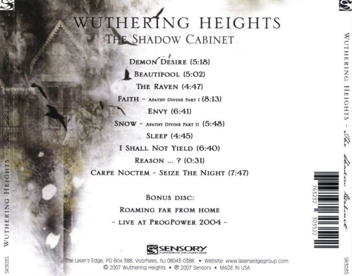 Cartula Trasera de Wuthering Heights - The Shadow Cabinet (Special Edition)