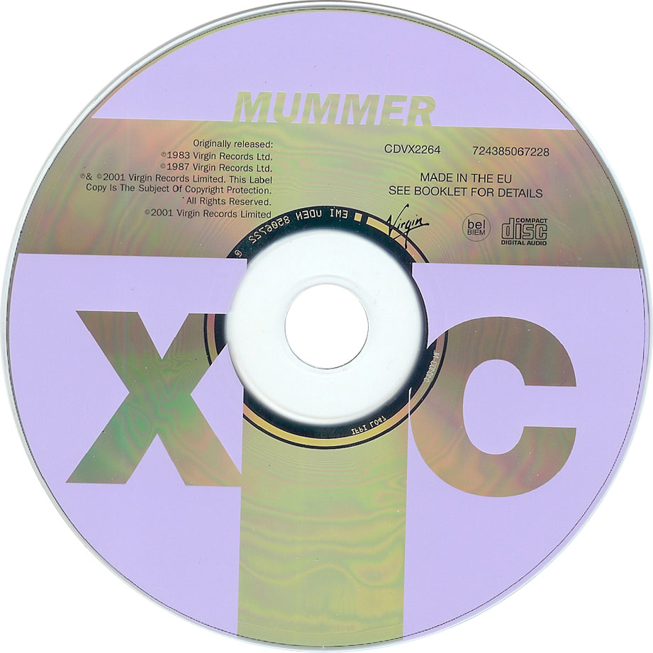 Cartula Cd de Xtc - Mummer (2001)