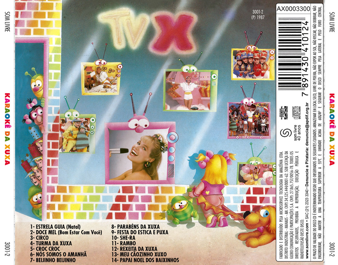 Cartula Trasera de Xuxa - Karaoke Da Xuxa