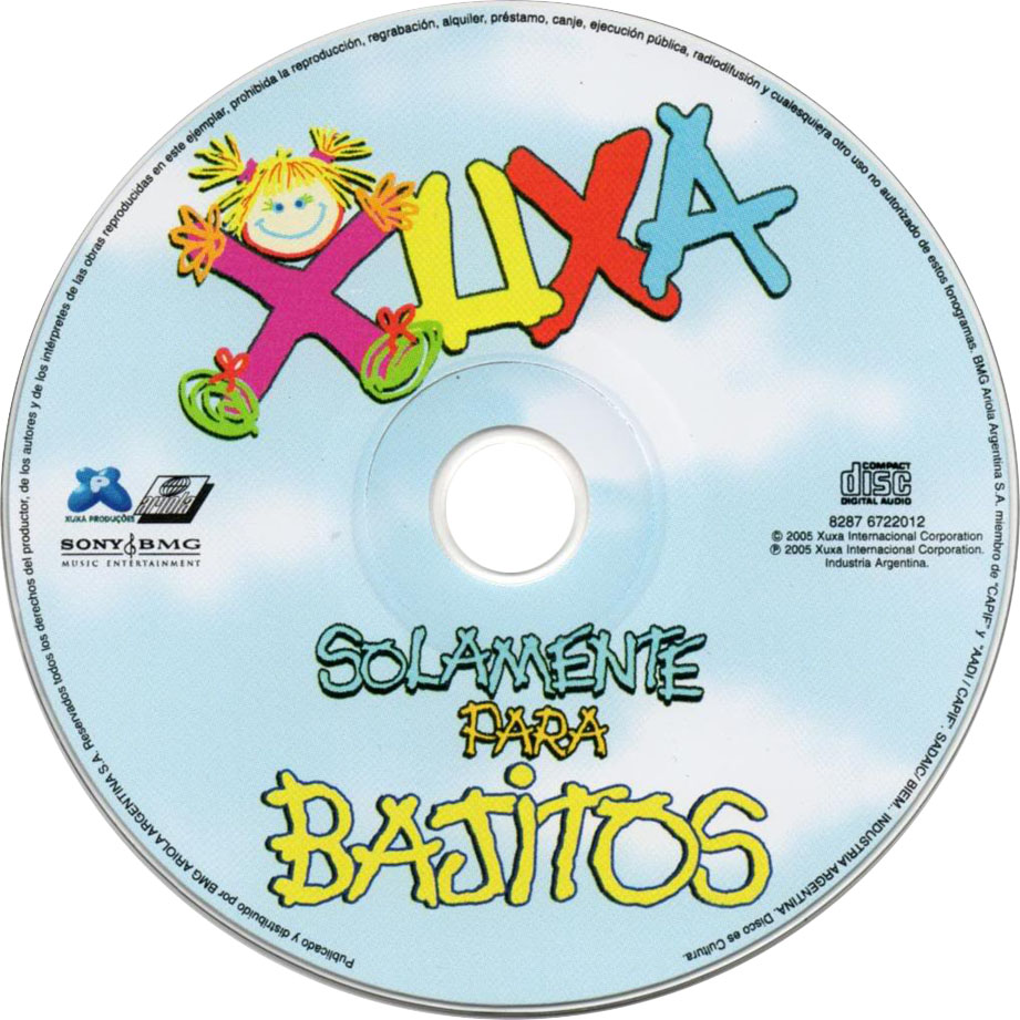 Cartula Cd de Xuxa - Solamente Para Bajitos