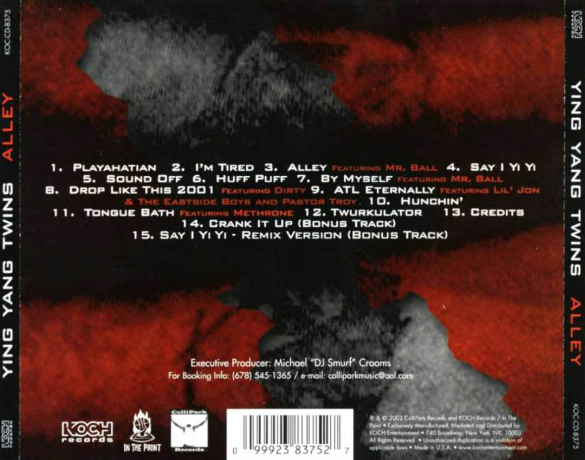Cartula Trasera de Ying Yang Twins - Alley: The Return Of The Ying Yang Twins
