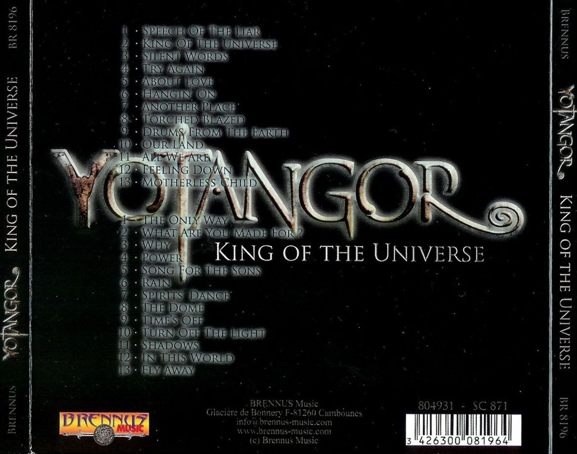 Cartula Trasera de Yotangor - King Of The Universe