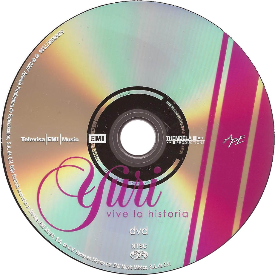 Cartula Dvd de Yuri - Vive... La Historia (Edicion Especial)