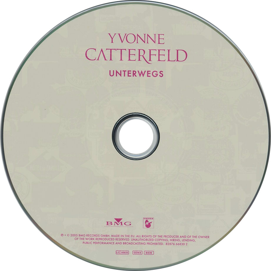 Cartula Cd de Yvonne Catterfeld - Unterwegs