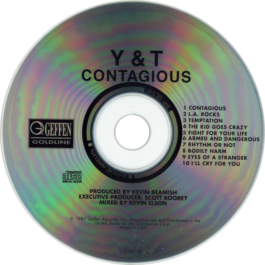 Cartula Cd de Y&t - Contagious
