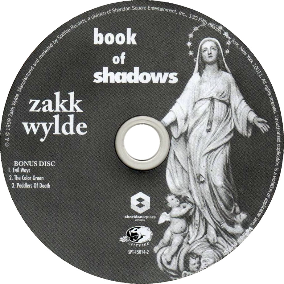 Cartula Cd1 de Zakk Wylde - Book Of Shadows