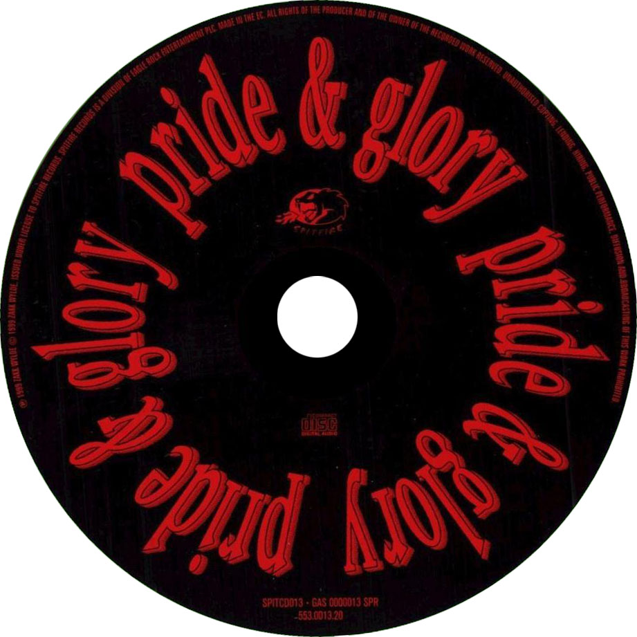 Cartula Cd1 de Zakk Wylde's Black Label Society - Pride & Glory (1999)