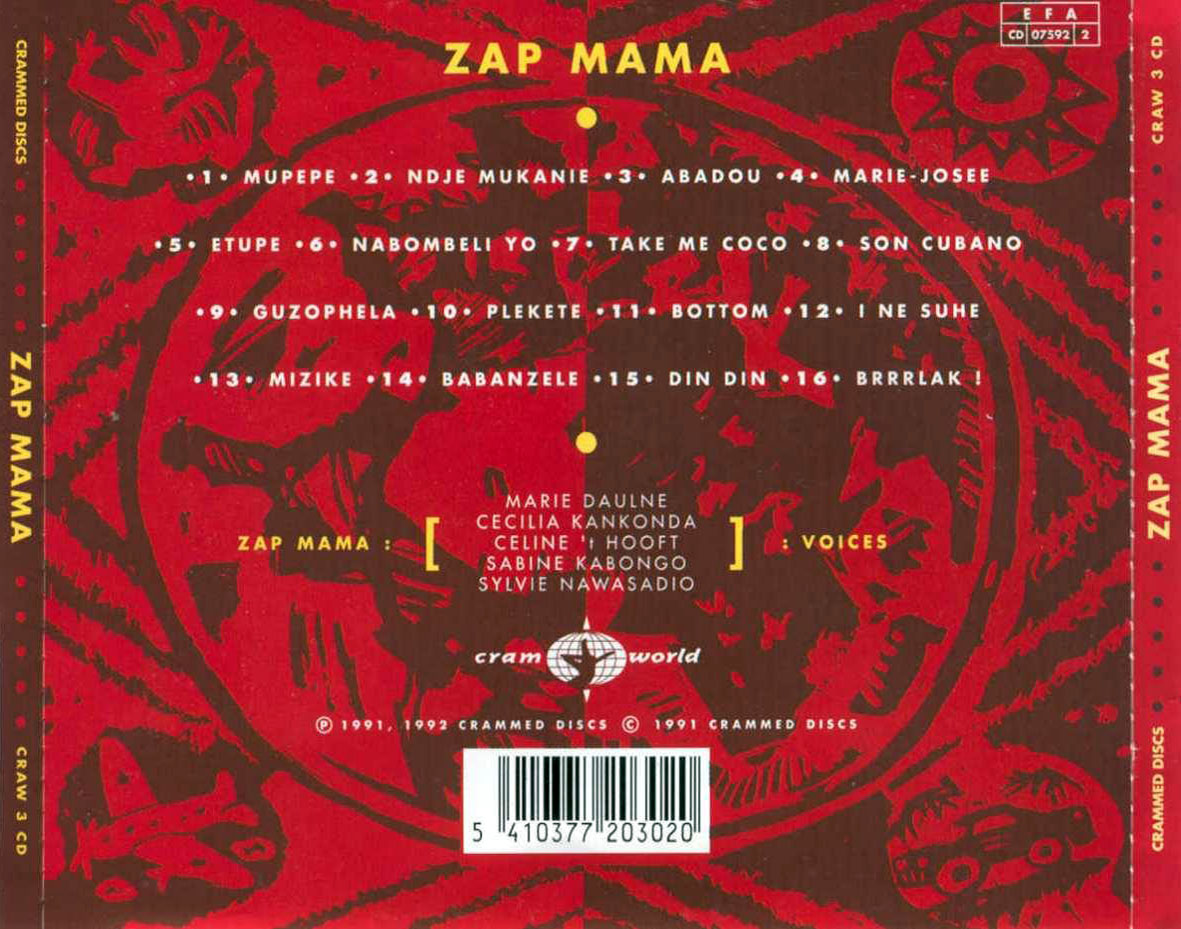 Cartula Trasera de Zap Mama - Zap Mama