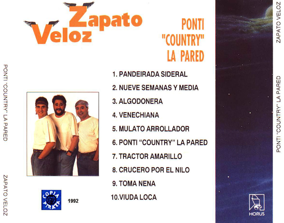 Cartula Trasera de Zapato Veloz - Ponti 'country' La Pared