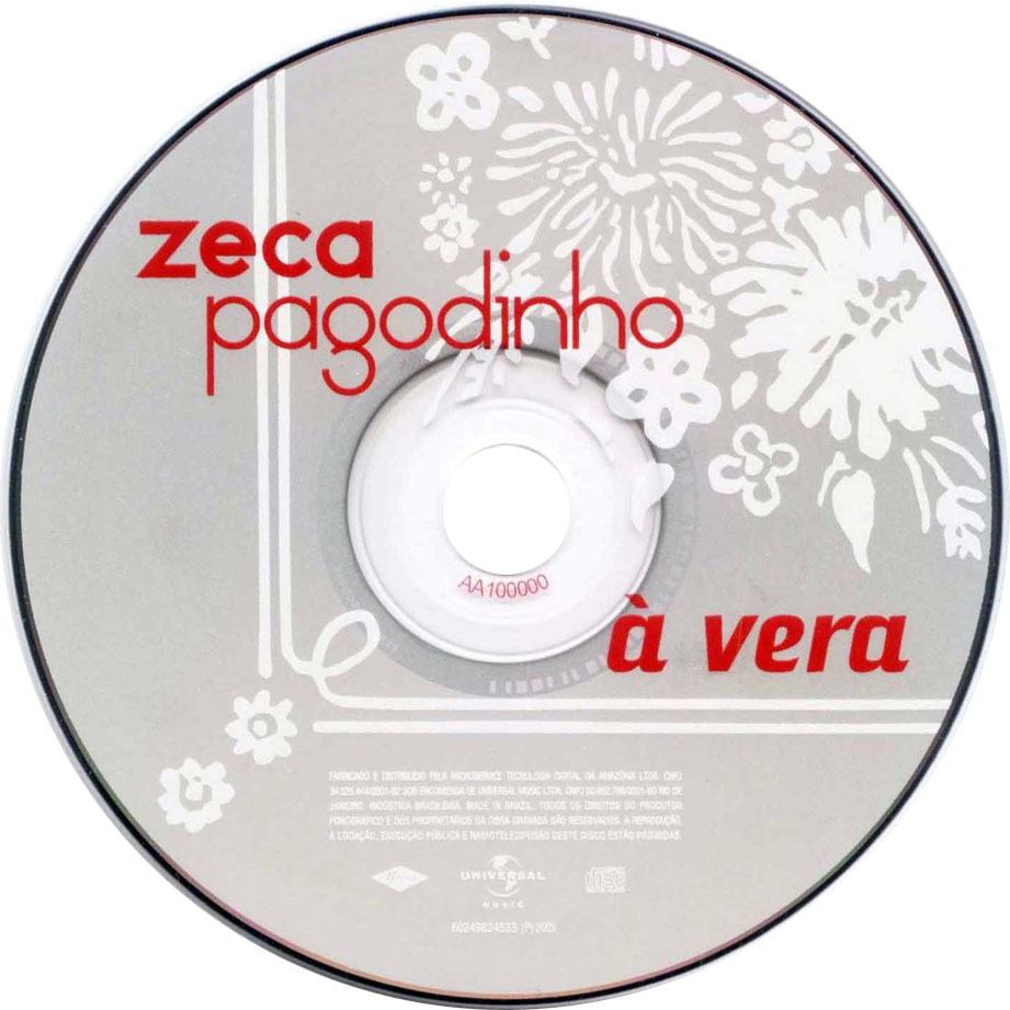 Cartula Cd de Zeca Pagodinho - A Vera