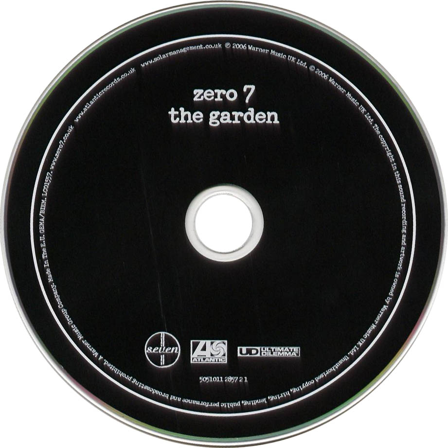 Cartula Cd de Zero 7 - The Garden