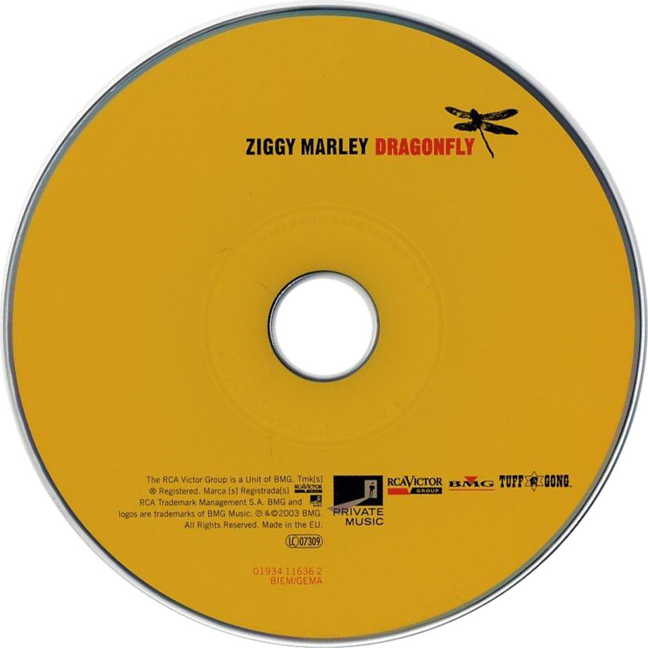 Cartula Cd de Ziggy Marley & The Melody Makers - Dragonfly