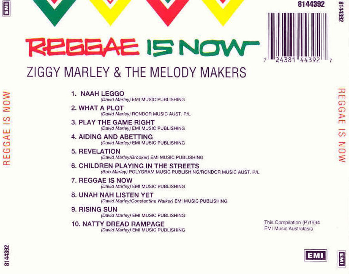 Cartula Trasera de Ziggy Marley & The Melody Makers - Reggae Is Now