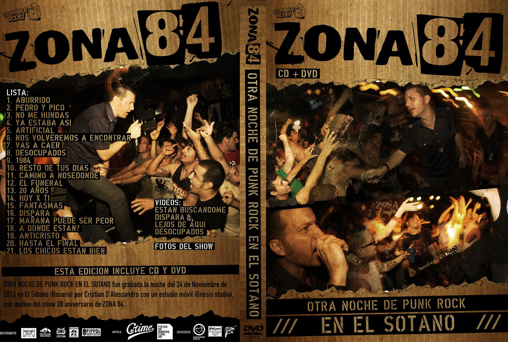 Cartula Caratula de Zona 84 - Otra Noche De Punk Rock (Dvd)