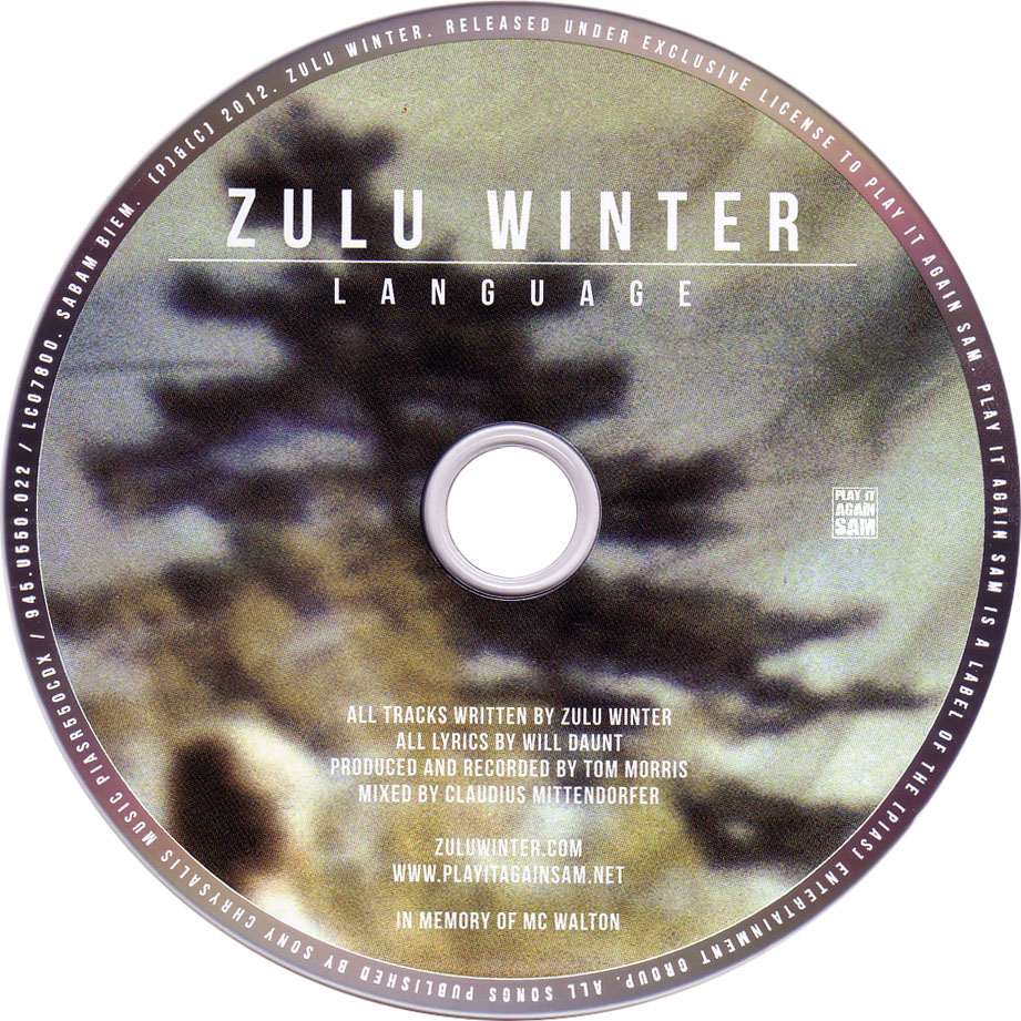 Cartula Cd de Zulu Winter - Language