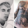 Nueva locura de Justin Bieber, tatuaje gótico en torso